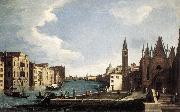 CANAL, Bernardo The Grand Canal with the Church of La Carita ff oil